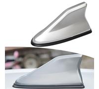 XATHKJOE Antenne Voiture Requin, pour Renault Clio 4 IV 2015 2016 Améliorer Le Signal,décoration d'antenne,Base étanche, pour Plupart Voitures,Silver