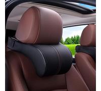 XATHKJOE Coussin Appui-TêTe Voiture, pour Audi Q5,A3,Q3,A4 Appuie-tête Coussin de Cou, Travel Pillow Amovible, Oreiller Soutien Cou De Voiture,A-Black