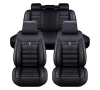 XATHKJOE Housse de Siège de Voiture en Cuir pour Mercedes Benz EQ EQA 250 300 350 EQB 250 300 350 Ensemble Complet de Housses Siege Auto en Cuir,5 Seats Full Set Standard,A/Black