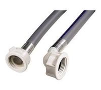 Xavax Tuyau d'Arrivée d'Eau Froide 2.5m (Tuyau Universel pour Lave Vaisselle, Lave-Linge, Connexion 3/4"(1,91 cm) Droit/Coudé Angle 90°) Gris