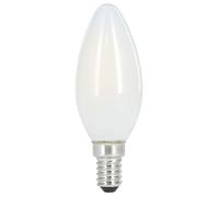 Xavax Ampoule LED (40 W, E14, 470 lm, 15000 h, blanc chaud, LED 230V, ampoule en forme de bougie, totalement en verre) Mate
