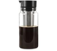 Xavax Cold Brew Cafetière à piston (infusée à froid, machine à thé et à café 2 en 1, machine à café et machine à thé, bouteille de 1 l, verre à froid pour café glacé, machine à tricolate, cafetière)