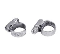 Xavax Colliers de serrage (jeu de 2 colliers de serrage avec entraînement par vis sans fin, plage de serrage 8 - 16 mm, largeur de courroie 9 mm) Argent