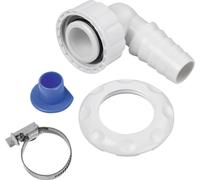 Xavax Raccord coudé, pour siphon encastré au mur sans ouverture de nettoyage (raccord d'appareil, pour tuyau d'évacuation des eaux usées, machine à laver/lave-vaisselle, raccord coudé)