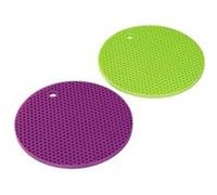 Xavax-dessous de plat silicone, vert/violet, 2 pièces G