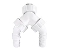 Xavax Double raccord de siphon pour siphon encastré avec clapet anti-retour, raccord Y