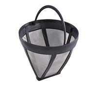 Xavax Filtre permanent pour machine à café et thé (Ø 12 cm, hauteur 10 cm, maillage en acier inoxydable, réutilisable, va au lave-vaisselle, rechange pour taille 4) Noir