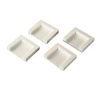 Xavax Fixations pour Sèche-linge (Plaques de Fixation Auto-adhésives, 5 x 5 cm, résistantes à l'humidité, antidérapantes grâce à un adhésif spécial, à coller, jeu de 4) Blanc