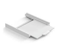 Xavax Kit Superposition Lave-Linge Sèche-Linge avec Tablette Coulissante | Kit d'empilage Universel Machines LL + SL avec Plan de Travail sur Rail, Cadre Intermédiaire Métal, Garantie 10ans, Blanc