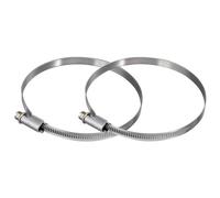 Xavax Lot 2 Colliers de Serrage Réglable Inox Diam. 110-130mm pour Plomberie, Idéal Tuyaux d’Évacuation d'Air Sèche Linge - Serflex Serre Tuyau Metallique Robuste - Vis Galvanisé