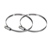 Xavax Lot 2 Colliers de Serrage Réglable Inox Diam. 110-130mm pour Plomberie, Idéal Tuyaux d’Évacuation d'Air Sèche Linge - Serflex Serre Tuyau Metallique Robuste - Vis Galvanisé