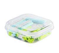 Xavax Lot de clips de fermeture (avec boîte rangement pratique, 30 pinces multicolores) Blanc/Bleu/Vert/Transparent