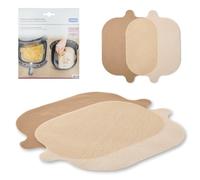 Xavax Accessoires Air Fryer – Lot de 2 : Grille ajourée et tapis antiadhésif découpable Carré