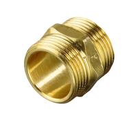 Xavax Mamelon Egal 20/27 Mâle Mâle, en Laiton, pour raccorder ensembles 2 tuyaux d'arrivée d'eau Lave Vaisselle Lave Linge, Filetage 3/4 Pouces