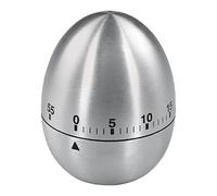 Xavax Minuteur à œuf (avec fonction minuterie, sablier, en acier inoxydable) Argent