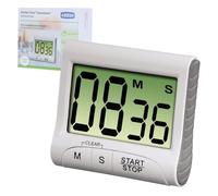 Xavax Minuteur de cuisine numérique – Grand écran LCD, magnétique, pile fournie – Blanc