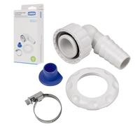 Xavax Raccord d'évacuation pour lave-vaisselle et lave-linge, coudé gain de place, blanc