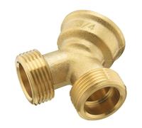 Xavax Raccord en Y 2 voies Mâle-Femelle Filetage 3/4 Pouce- 15/21, A Visser, en Laiton, Distributeur Arrivée d'Eau Robuste pour Machine à Laver, Lave-Vaisselle, Installation Facile