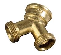 Xavax Raccord Y pour tuyau d' arrivée d'eau (à 2 voies pour tuyaux d'admission, 26,9 mm (3/4 ") en laiton, collecteur en Y) Dorée