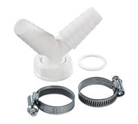 Xavax Raccord Y pour tuyaux d'écoulement (raccord vidange pour Lave-vaisselle & Machine à laver, pour tuyaux Ø int. 19-23 mm, répartiteur en Y à 2 voies avec joint 1") Blanc