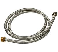 Xavax Rallonge flexible d'arrivée d'eau renforcée (pour tuyau d’entrée lave-linge et lave-vaisselle, tuyau d’arrivée de réservoir anti-flambement, 2 m, 1 pièce) Argent