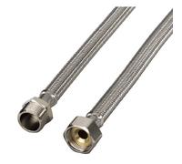 Xavax Rallonge flexible d'arrivée d'eau renforcée (pour tuyau d’entrée lave-linge et lave-vaisselle, tuyau d’arrivée de réservoir anti-flambement, 1 m, 1 pièce) Argent