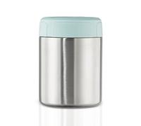 Xavax Récipient à soupe thermique 500 ml (gobelet à soupe à emporter avec couvercle anti-fuite, boîte à repas chaude 6 h, froide 9 h, tasse à soupe en acier inoxydable, récipient à soupe isolé à double paroi) Bleu pastel