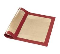 Tapis à pâtisserie en silicone, rectangulaire, 40 x 30cm, rouge-marron