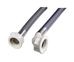 Xavax Tuyau d’arrivée d’eau lave-linge et lave-vaisselle, 2.5 m, Flexible d'Alimentation pour Machines à Laver, Raccord Droit Femelle-Femelle Coudé, 3/4", Compatible toutes Marques, Certifié VDE