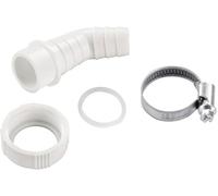 Xavax Raccord de siphon pour lave-linge/lave-vaisselle, collier de serrage inclus – Blanc