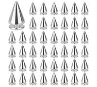 XAVSWRDE 100 PCS Cuir Rivets Punk en Métal 7 * 10mm Anti-corrosion Rivets Cuir Antirouille Rivet Cône Robuste Durable pour Vêtements Chaussures Sacs Chaussures Chapeaux Vestes Cols Ceintures - Argent