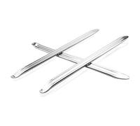 XAVSWRDE 3 Pcs Demonte Pneu Manuel en Métal Antirouille 30cm Levier de Pneu Durable Demonte Pneu Scooter Polissage Haute Dureté pour Trottinette Vélo Motos Voiture Véhicules Electriques - Argent