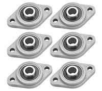XAVSWRDE 6 PCS KFL08 Palier de Bride 8mm en Alliage de Zinc et Acier Paliers a Semelle Bloc Roulement à Bride Rhombique Portant Bloc D'oreiller pour Machines Série KFL Systèmes de Convoyage