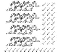 XAVSWRDE Boucles de Pont en Acier Inoxydable 304 Voûté Plate Pontet Etanche Antirouille Epaisseur Forme à Bosse Robuste avec 40 Vis m3*16 pour Bateau Bimini Kayak Canoë Voile d'Ombrage Voiture