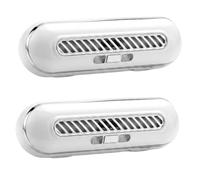 XAVURO Lot de 2 Désodorisant pour Frigoà Ozone - Éliminateur Anti Odeurs Rechargeable et Sans Fil, Purificateur d'Air Compact Sans Filtre pour Cuisine, Garde les Aliments Frais, Blanc