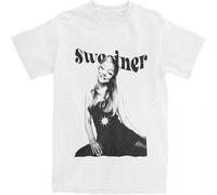XAWHIS Ariana Sweetner Tshirts for Men Cotton Tops Vintage Grande Song Music Round Neck Short Sleeve White XL