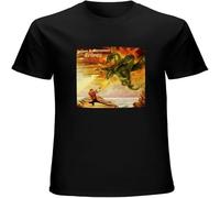 XAWHIS Yngwie Trilogy Malmsteen Tour 2020 edanstress Slim Fit Vintage T-Shirt z krótkim rękawem zabawny Top Black M