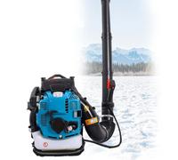 XAXEURLKJ Souffleur à gaz 100 cc à 4 temps, faible bruit, réservoir de 2,0 l, 10 000 tr/min, idéal pour le déneigement, puissant et efficace pour un usage domestique et commercial - Rouge/bleu
