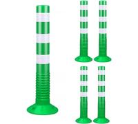 XAXIAOZ Bornes de stationnement en Caoutchouc Souple avec Colliers réfléchissants - Cônes de signalisation Fixes et poteaux de sécurité routière - Garde-Fous de séparation (lot d