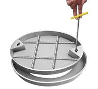 XAXIAOZ Commercial Septic Tank Covers, Round in-Ground Manhole & Drain Basin Covers for Courtyards/Sidewalks, with Hooks - Heavy-Duty Sewer Access Solutions