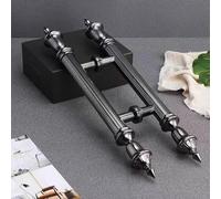 XAXIAOZ Poignées de Porte-fenêtres Tube de 1,5" de diamètre, Double Face, pour cafés, boutiques et fleuristes, quincaillerie coulissante (Titane Noir, 120 cm/47,25")