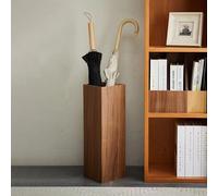 XAXIAOZ Porte-parapluies en Bois pour entrée, Structure en rotin avec bac égouttoir, Organisateur de parapluies pour Salon, Banque, musée, supermarché, cinéma (Couleur : Marron)