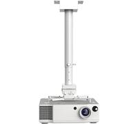 XAXIAOZ Support Mural pour téléviseur et projecteur, Support de Fixation télescopique Multifonctionnel et réglable (Blanc 0,5)