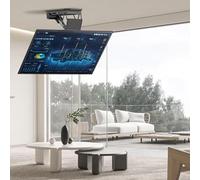 XAXIAOZ Support Mural TV escamotable et Rabattable, Fixation électrique pour Plafond avec télécommande et Interrupteur.