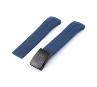 XAXTGBHL Silicone Watchband 20mm 21mm Sports Touch T013 T047 Bracelet en caoutchouc bande de montre T-Sport imperméable T013420A T047420A T33 Apte for Tissot(Blue black 21mm)