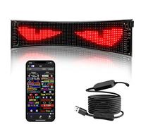 XAXVSTS Panneau Affichage LED | 59 X 12 cm | Plaque led Lumineux Message Voiture USB 5V | Personnalisable,Flexible,Programmable Display App Bluetooth | camion, magasin,publicitaire