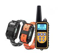 XAYKEN Collier de Dressage Rechargeable pour Chien, Mode Vibration, Son, Choc Statique et Lumière, IPX67, Adapté à Tous Les Chiens, 2 Colliers