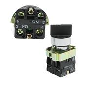 XB2-BD21 BD25 BD33 BD53 BD73 1NO/2NO/1NO1NC 2/3 position Latching self-locking selector push button switch Momentary self-Reset(XB2-BD33)