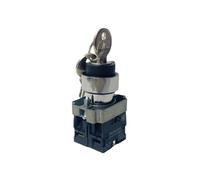XB2-BG33 BG23 BG35 Rotary Key Metal Button Switch 3 Position Self-locking Selector 2NO 1NO1NC 10A 22mm Mounting Selector NWPNLXEA(One Size,3 Position 2NO)
