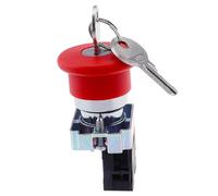 XB2-BS142 Key Emergency Stop Rotary Push Button Switch 2 Position Locking 22mm 1NC 2NC 1NO/1NC Mushroom Head (Color :, Size 1NO1NC) Controls Switches